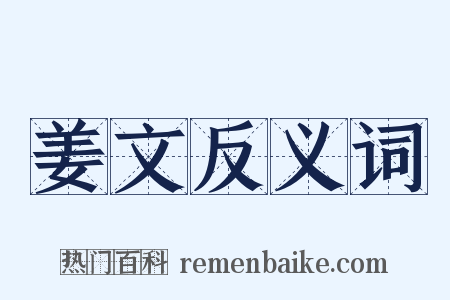 姜文反义词是什么意思的图片